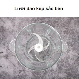 Máy xay thịt cối thủy tinh 2 lưỡi dao kép 2L Lock&Lock EJM171 bảo hành 12 tháng