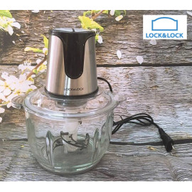 Máy xay thịt cối thủy tinh 2 lưỡi dao kép 2L Lock&Lock EJM171 bảo hành 12 tháng