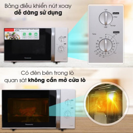 Lò vi sóng Panasonic NN-SM33HMYUE dung tích 25 lít công suất 800W, bảo hành 12 tháng