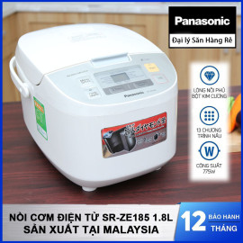 Nồi cơm điện tử Panasonic SR-ZE185 dung tích 1.8 Lít sản xuất tại Malaysia, hàng chính hãng bảo hành 12 tháng