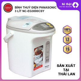 Bình thủy điện Panasonic 3 Lít NC-EG3000CSY chính hãng xuất xứ Thái Lan, bảo hành 12 tháng