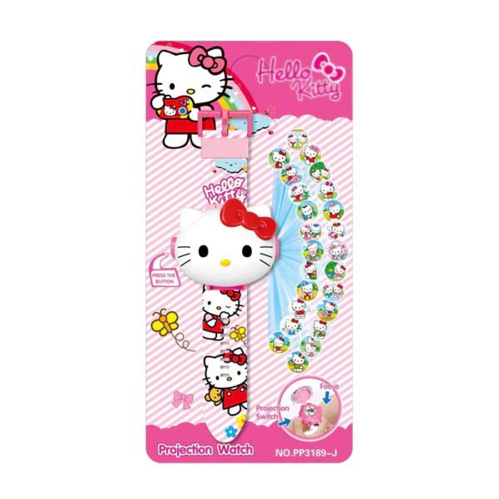 Đồng hồ điện tử chiếu 24 hình 3D Projector Watch Hello Kitty