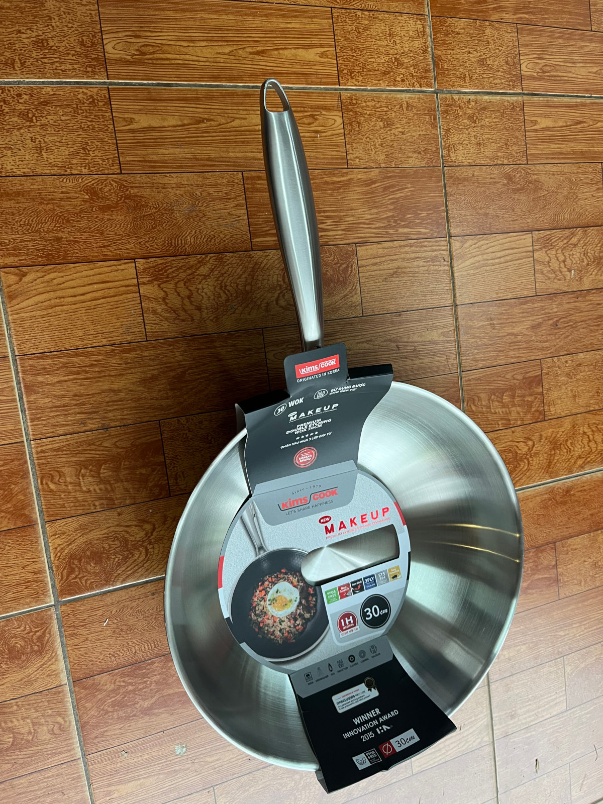 Chảo sâu lòng Inox 3 lớp Makeup Uni Clad Kimscook 30cm