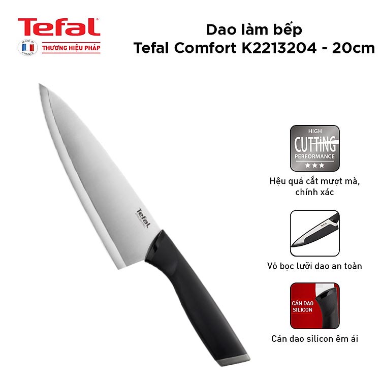 Dao làm bếp Tefal Comfort K2213204 lưỡi dài 20cm