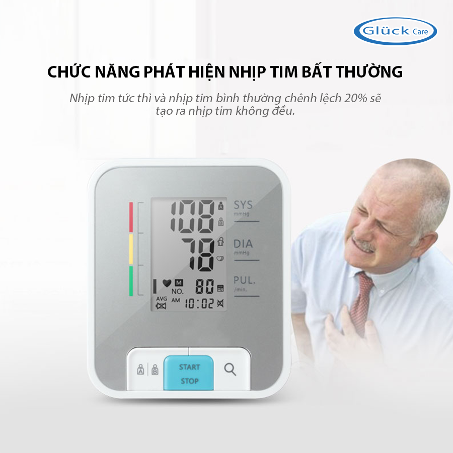 Máy đo huyết áp bắp tay tự động Gluck Care B56