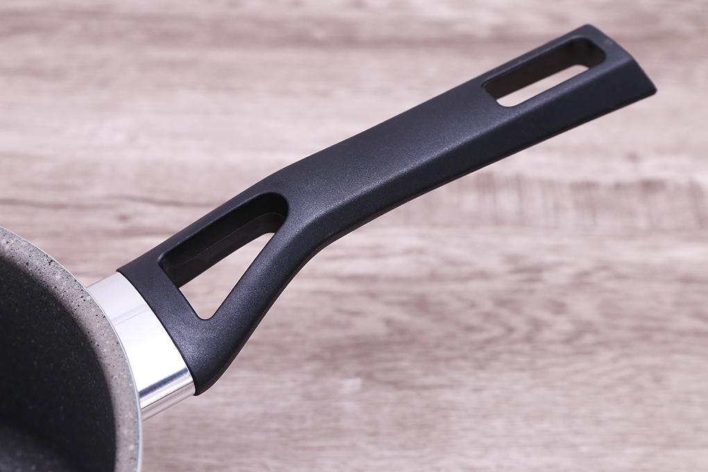 Quánh hợp kim nhôm chống dính vân đá đáy từ nắp kính Kims Cook 16cm EARM316H