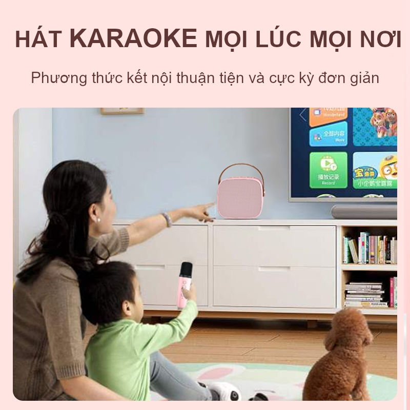 Bộ Loa Bluetooth kèm Micro không dây Karaoke Mini K1