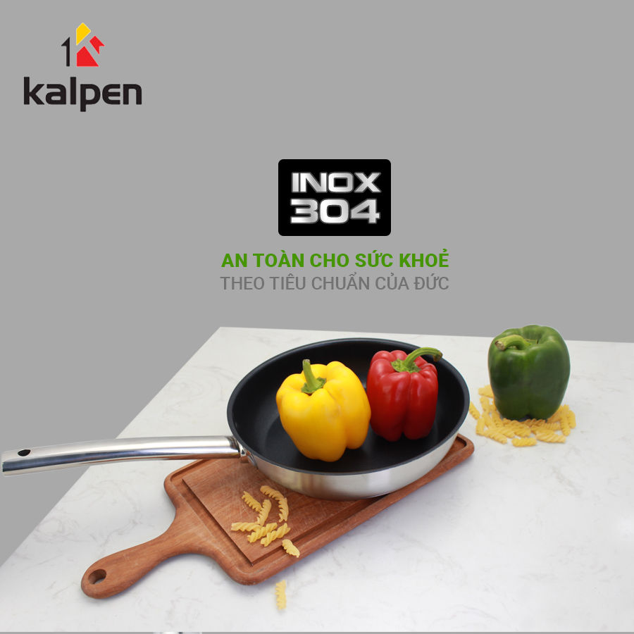 Chảo chống dính Inox 5 lớp Kalpen Lermat chuẩn Đức size 28cm
