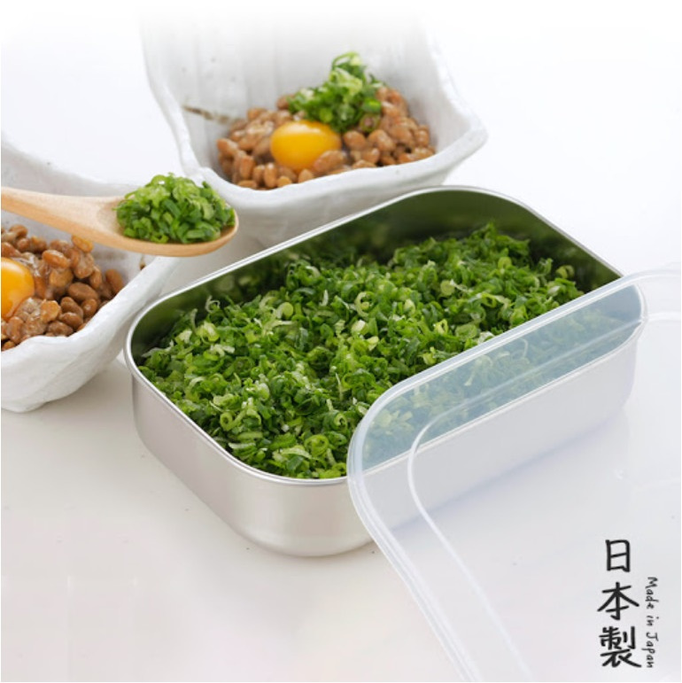 Hộp đựng thực phẩm Inox nắp nhựa Echo 440ml hàng Nhật