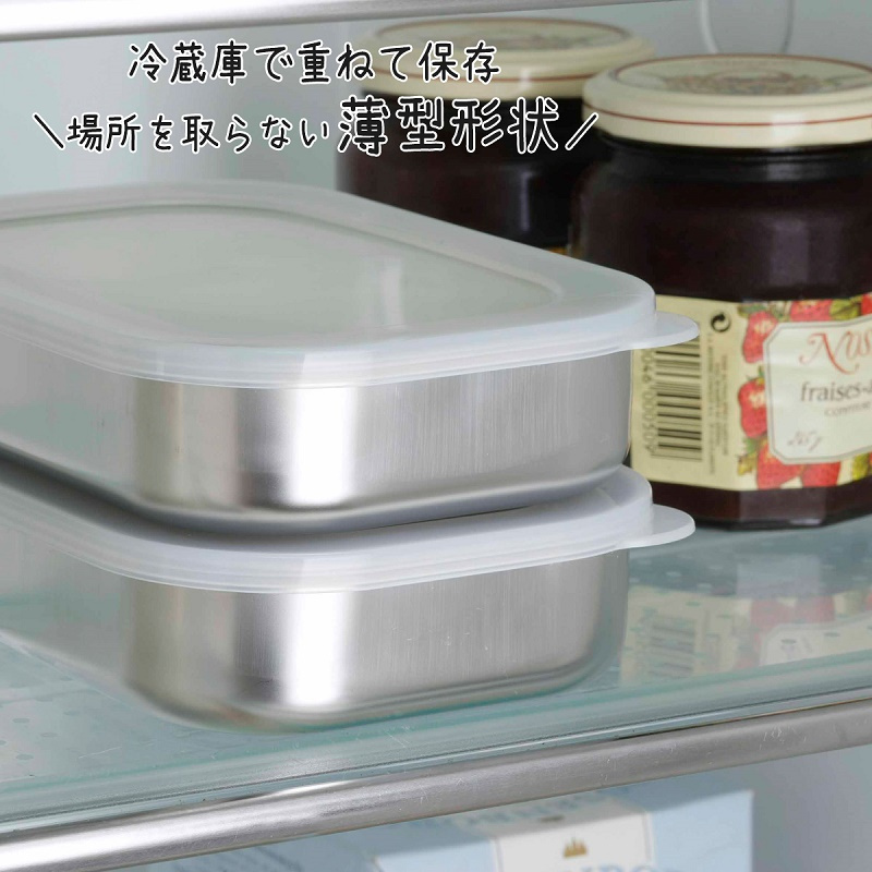 Hộp đựng thực phẩm Inox nắp nhựa Echo 440ml hàng Nhật