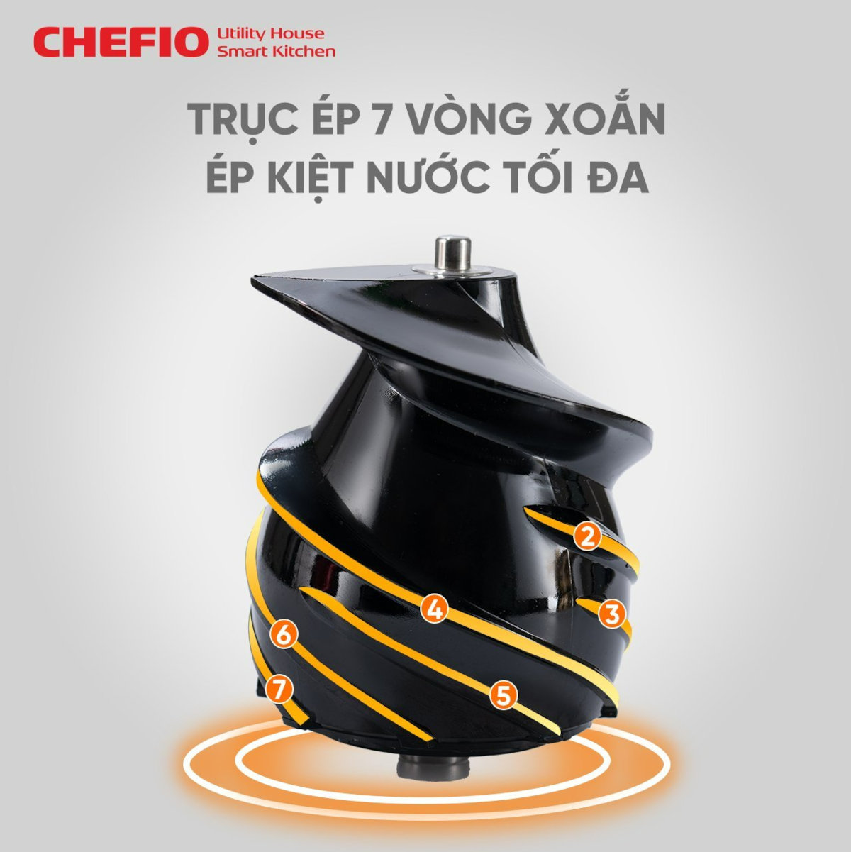 Máy ép chậm CHEFIO CFJ8150 công suất 150W chuẩn Đức