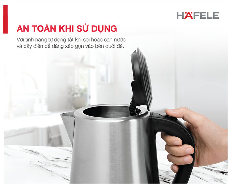 Ấm siêu tốc Inox 304 Hafele HS-K1703X