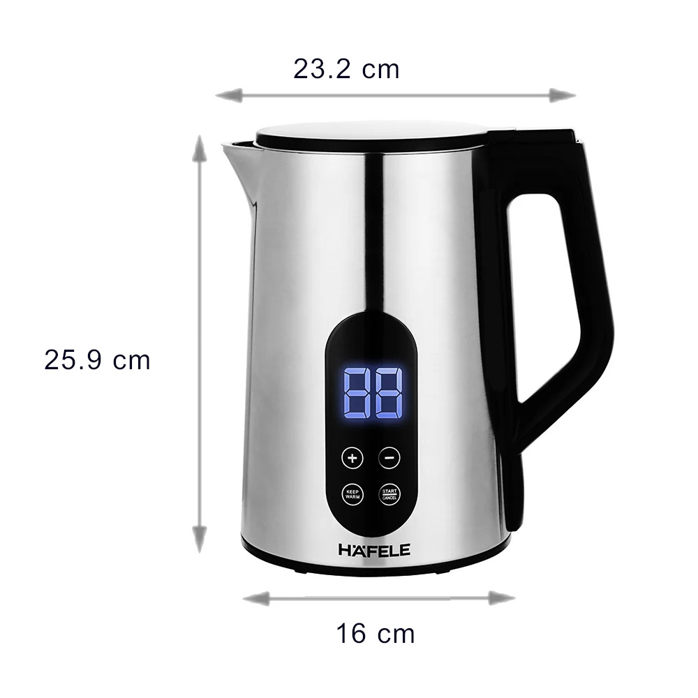 Ấm đun nước siêu tốc 1.7L Inox 304 Hafele HS-K1707DX