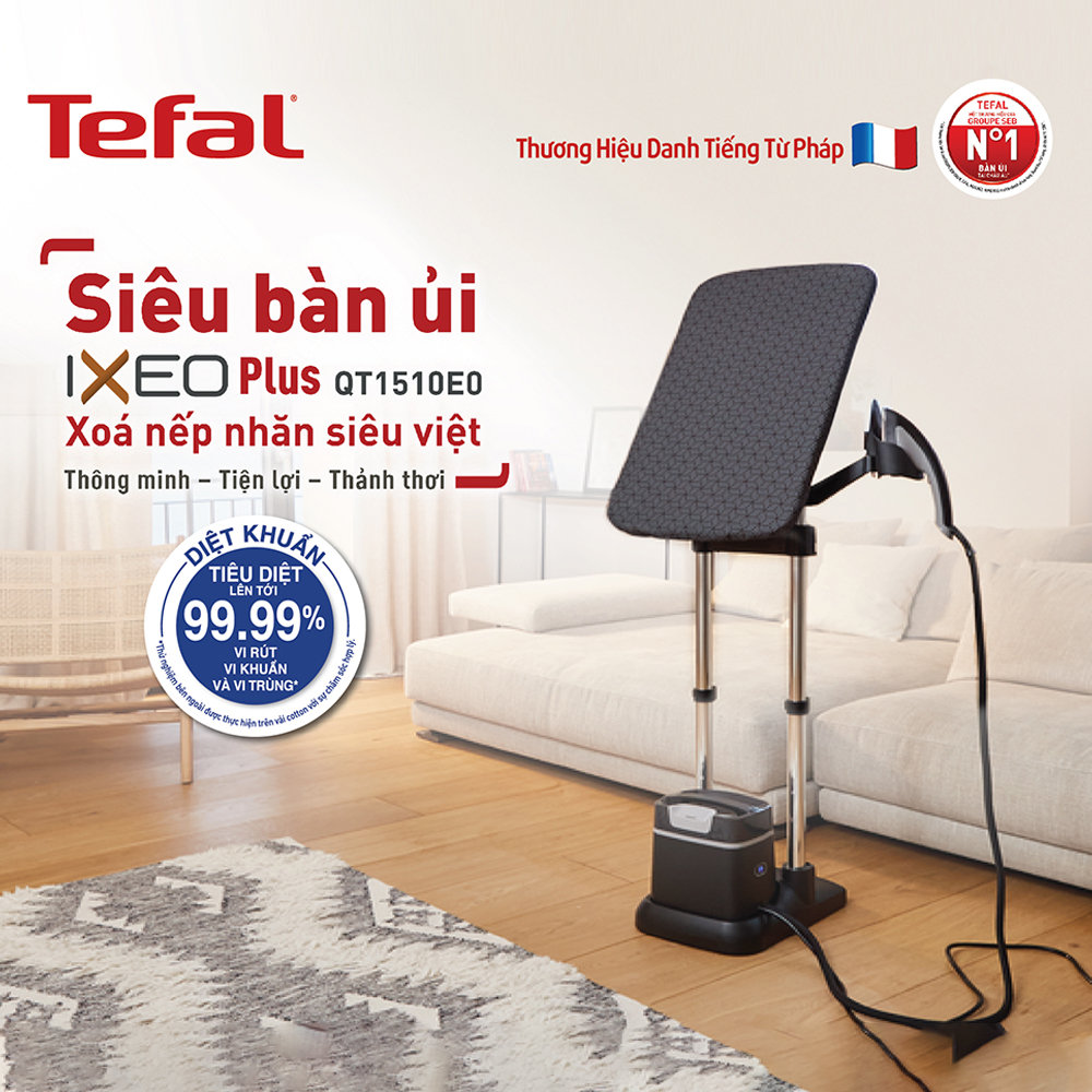 Bàn ủi hơi nước đứng Tefal IXEO Plus QT1510E0 - 2980W