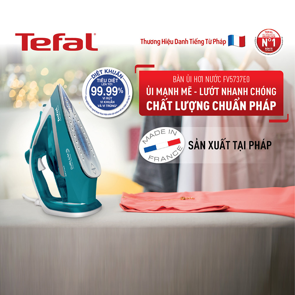 Bàn ủi hơi nước Tefal EasyGliss Plus FV5737E0