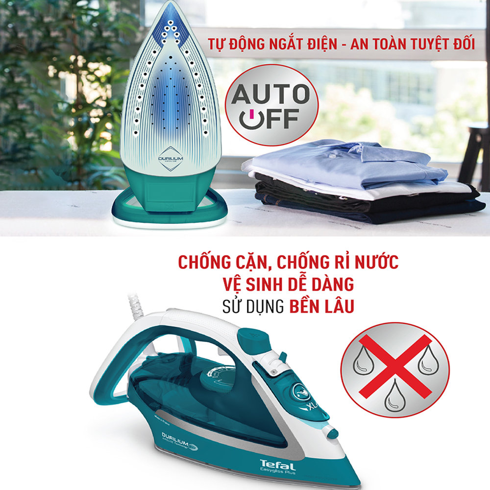 Bàn ủi hơi nước Tefal EasyGliss Plus FV5737E0