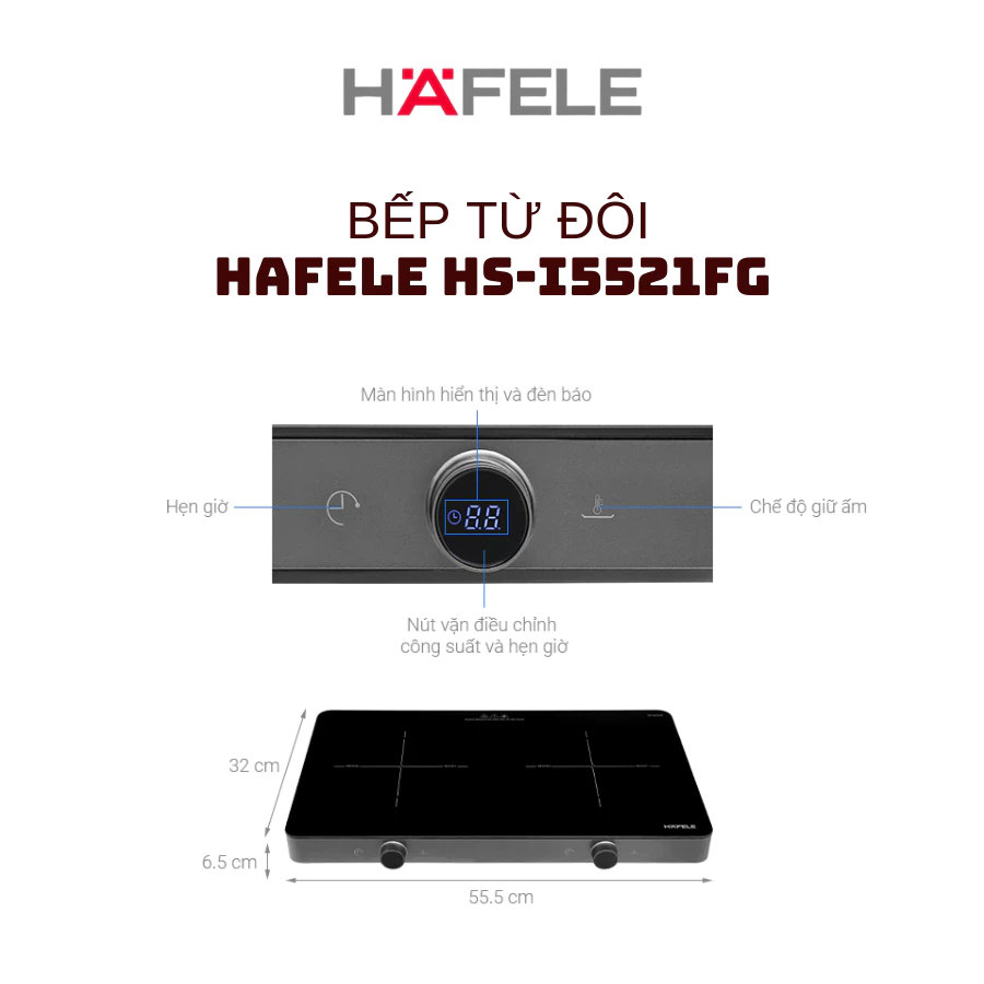 Bếp từ đôi dương Hafele HS-I5521FG (536.66.850) 