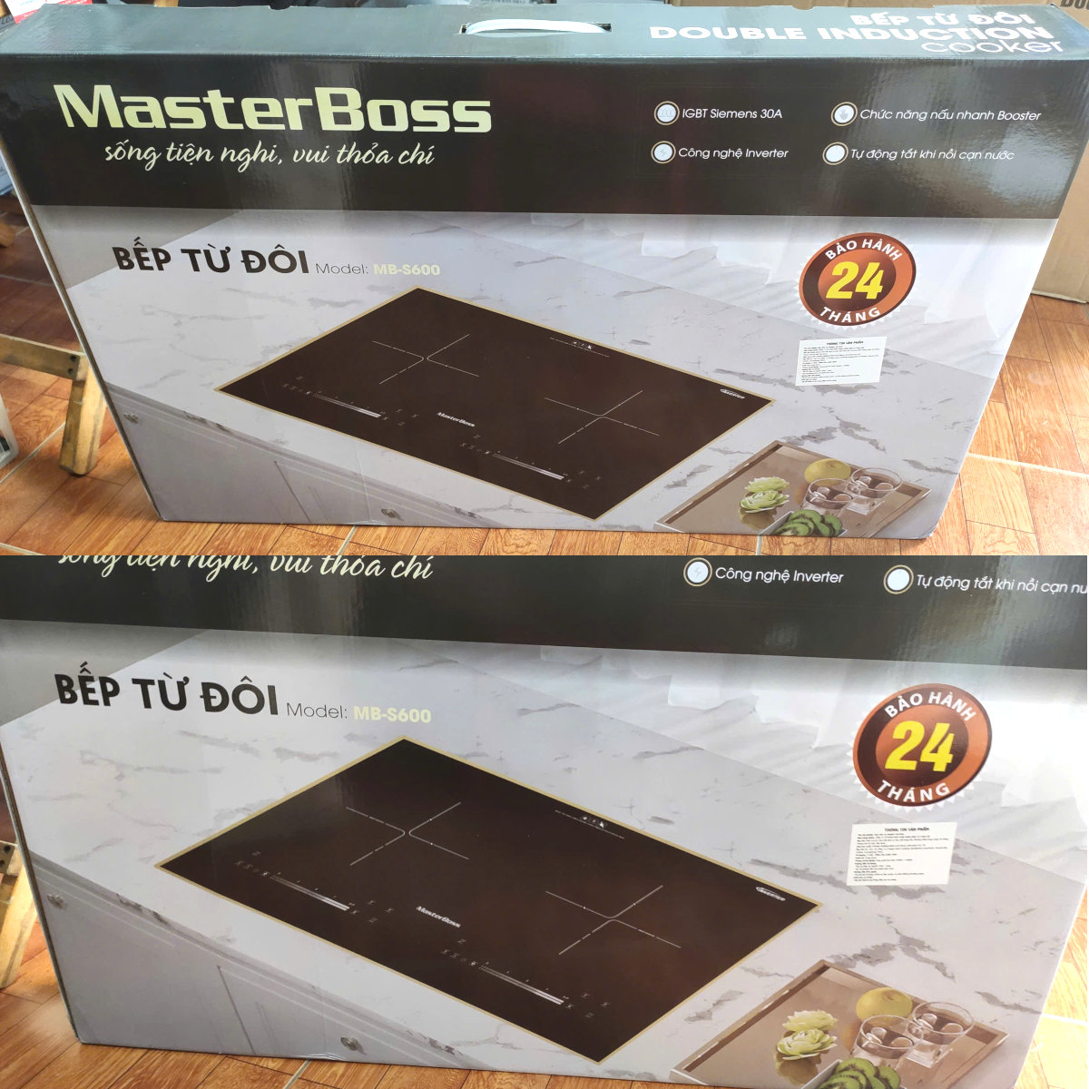 Bếp từ đôi MasterBoss MB-S600 công suất 4800W