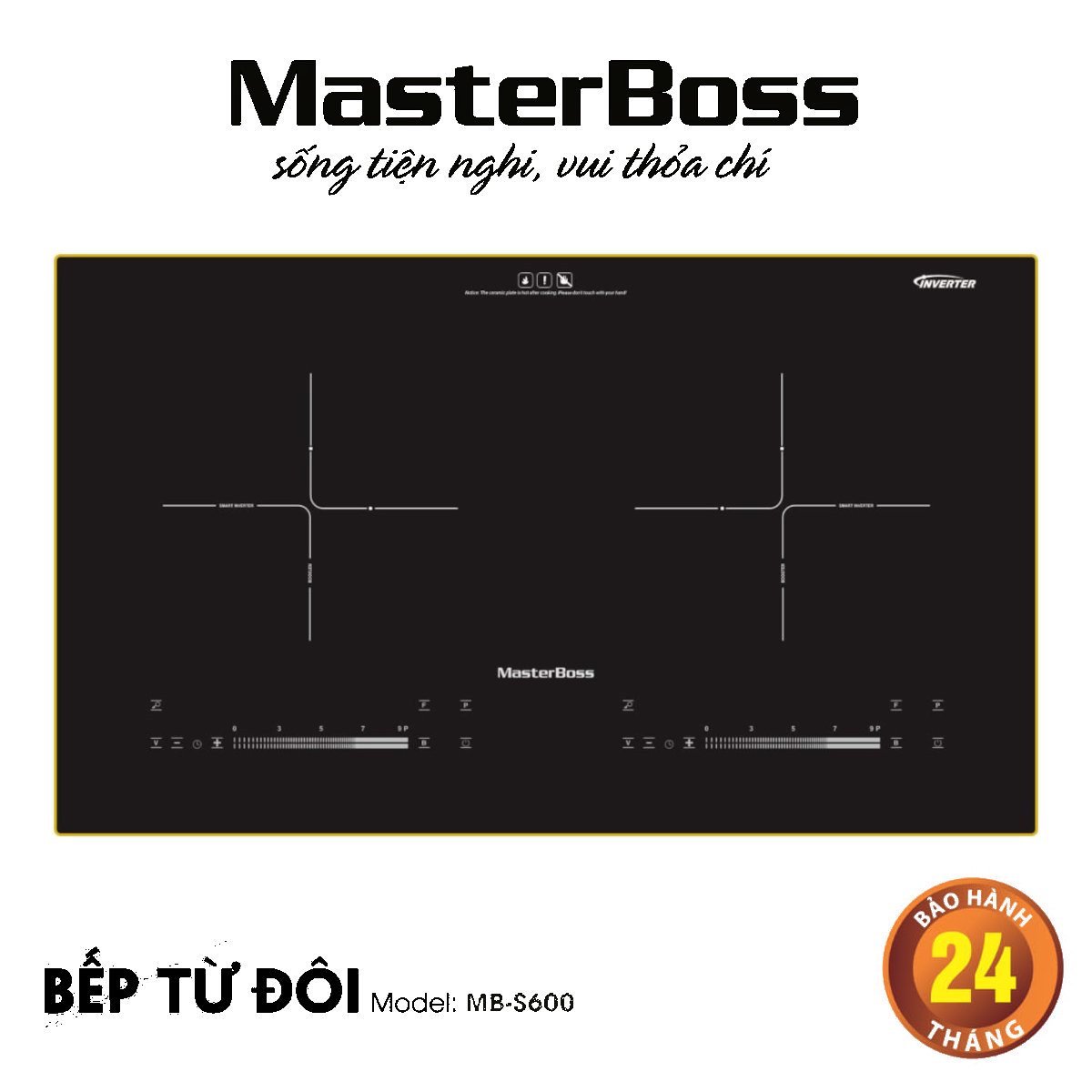 Bếp từ đôi MasterBoss MB-S600 công suất 4800W