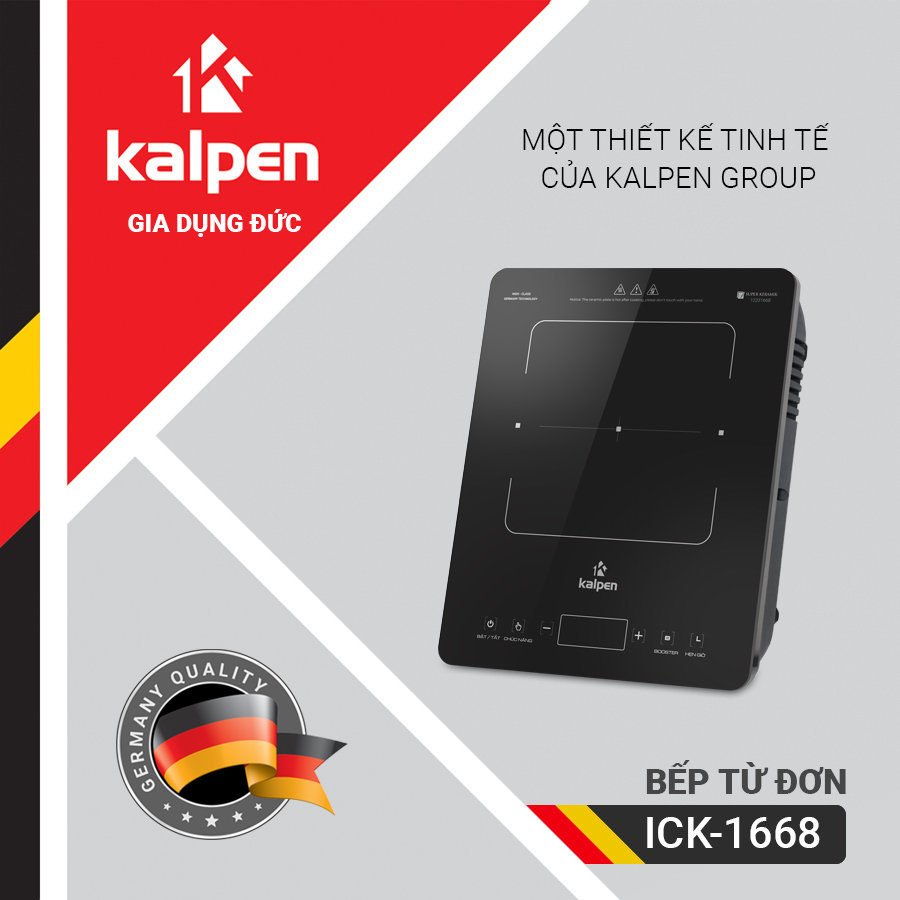 Bếp từ đơn cao cấp Kalpen ICK-1668 công suất 2200W hàng Đức