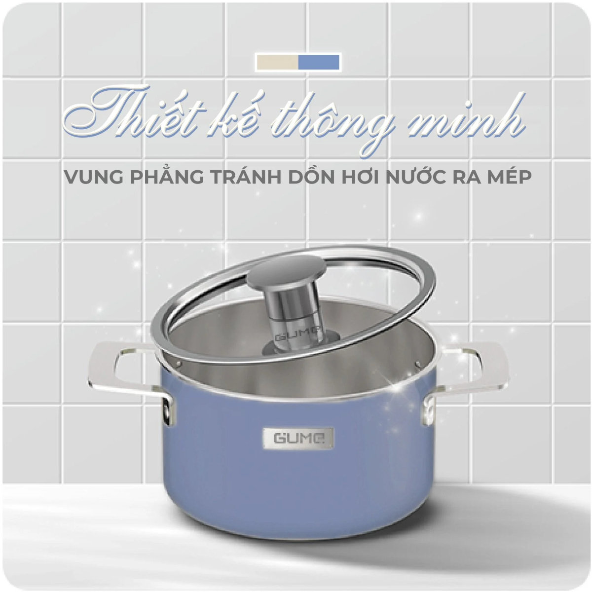 Bộ 3 nồi inox 304 đúc liền khối Levante GUME Hàn Quốc GMP18