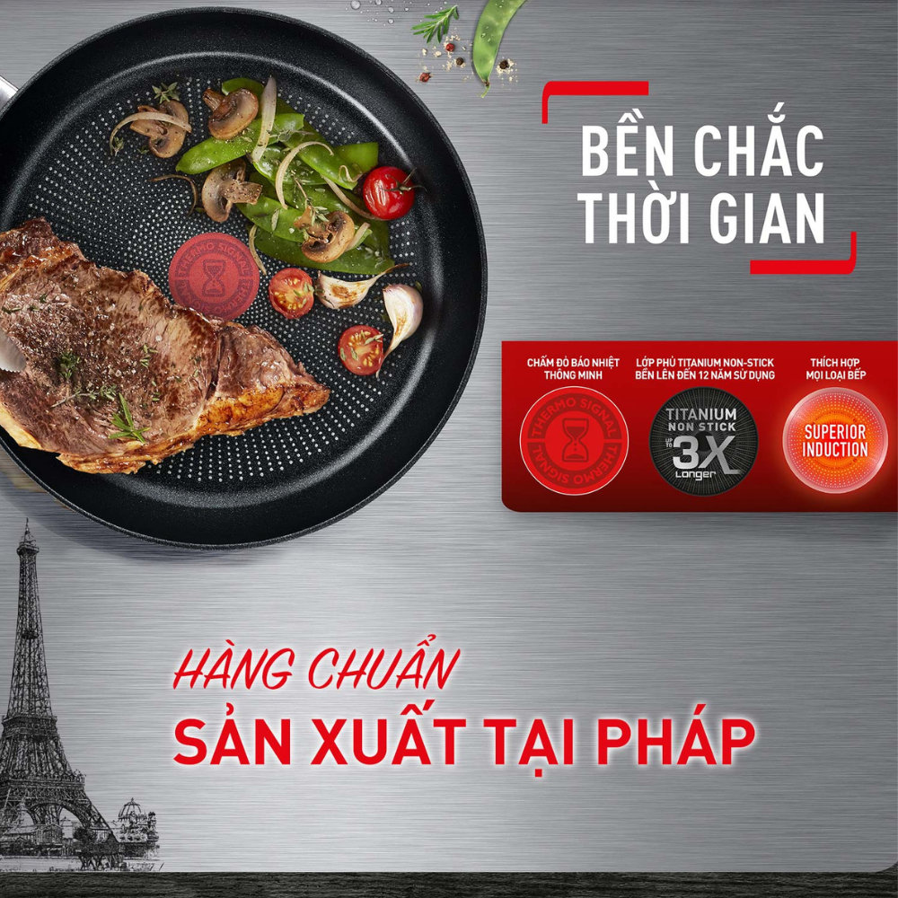 Chảo chiên chống dính đáy từ Tefal Ultimate 20cm