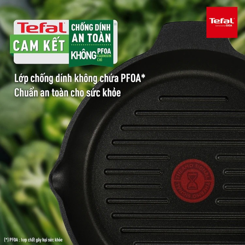 Chảo đúc nướng chống dính Tefal Rubosto 26cm E2494044 có miệng rót