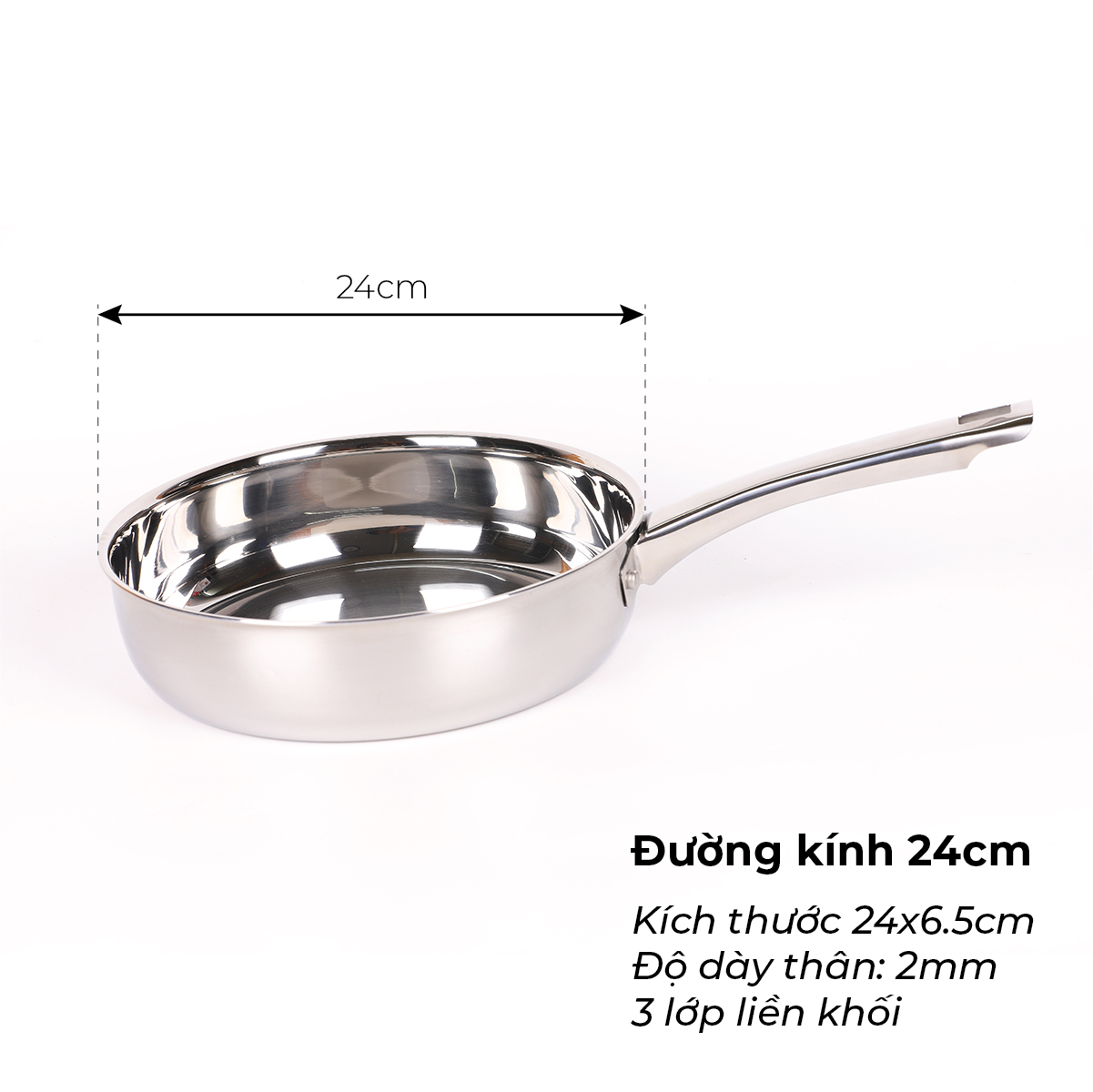 Chảo Inox 3 lớp đúc liền khối Kalpen Kazler 16cm chuẩn Đức