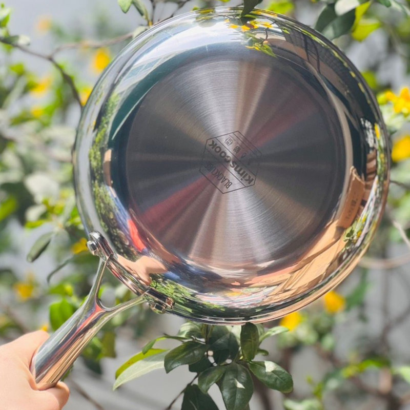 Chảo chống dính Inox 304 Kimscook Blackcube Vincent Hàn Quốc size 22cm