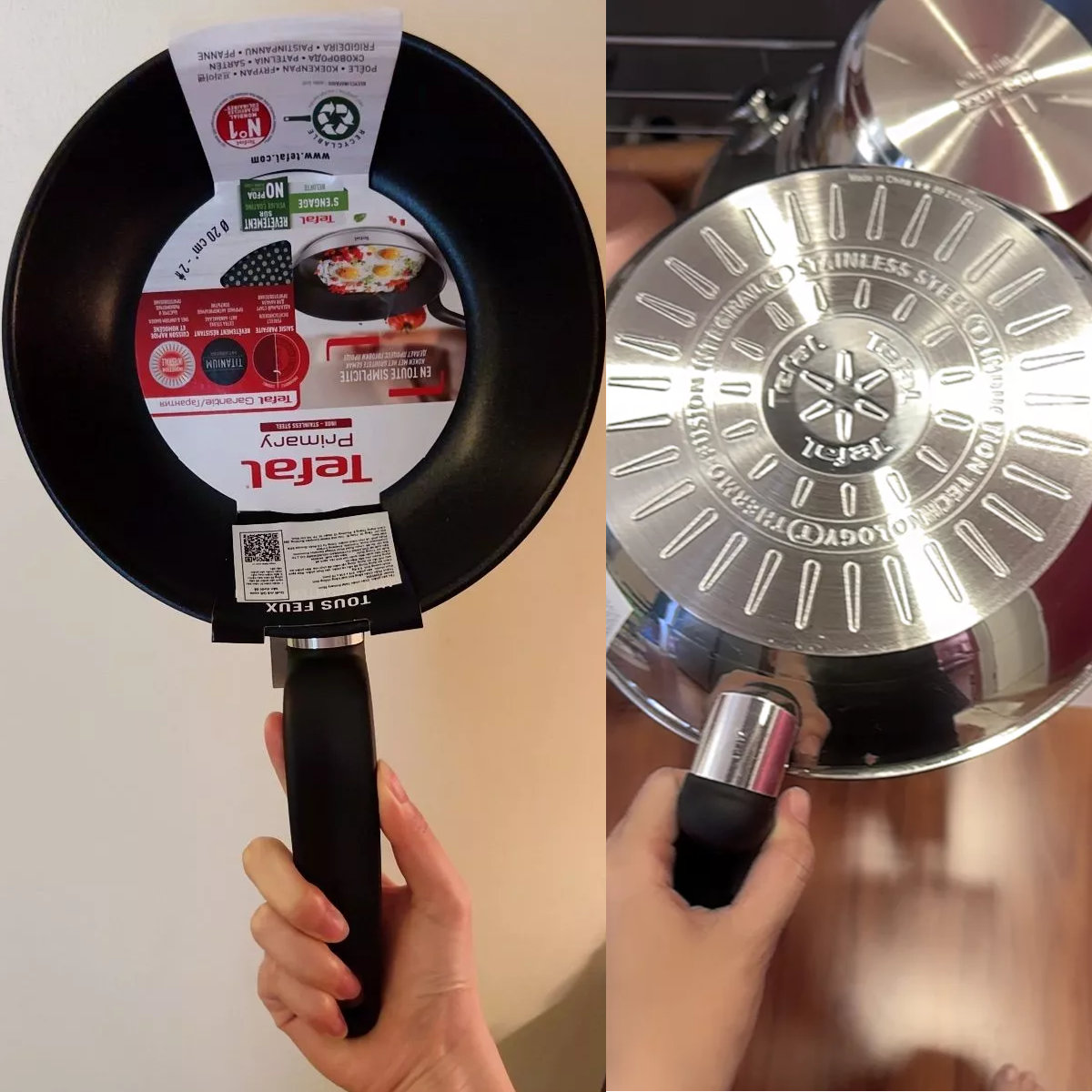 Chảo chiên chống dính Inox 304 Tefal Primary E3090204 size 20cm