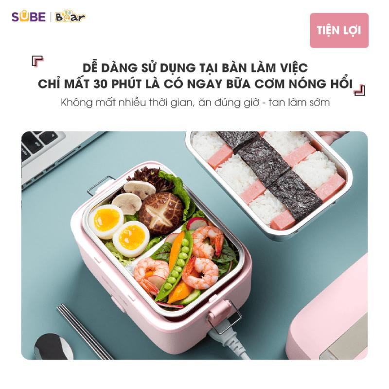 Hộp cơm cắm điện 2 tầng 1.2L Bear SB-HC12L