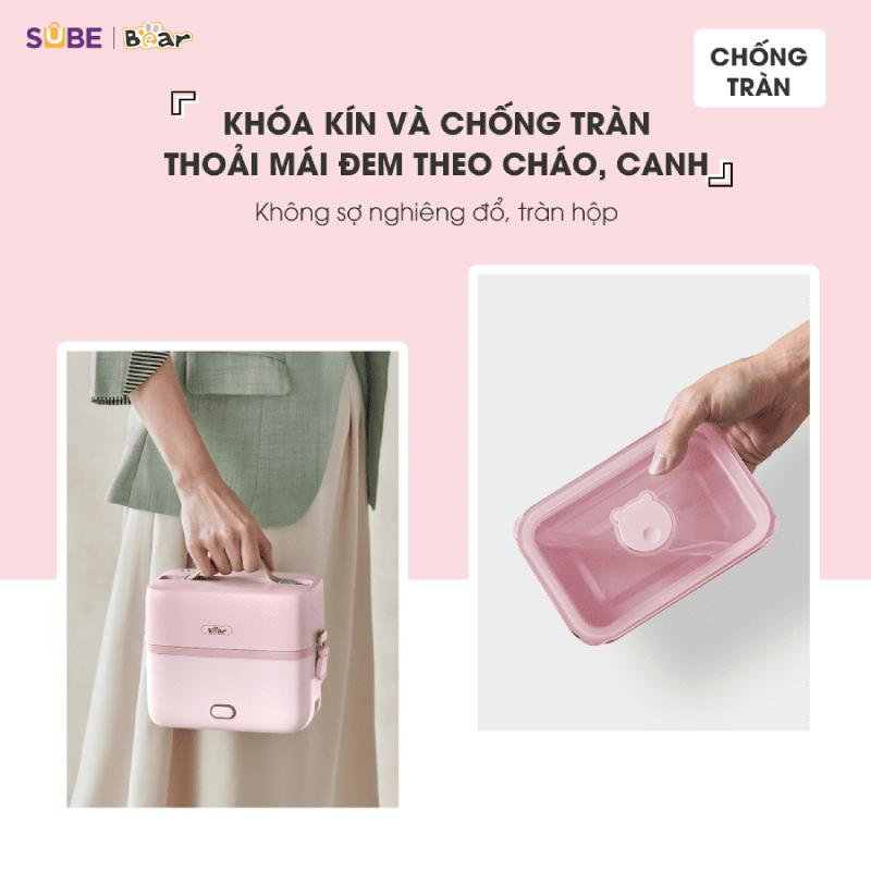 Hộp cơm cắm điện 2 tầng 1.2L Bear SB-HC12L
