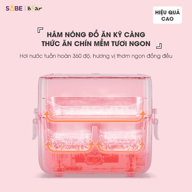 Hộp cơm cắm điện 2 tầng 1.2L Bear SB-HC12L