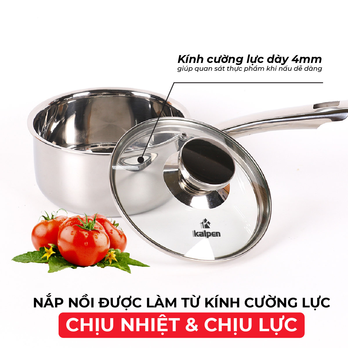 Bộ quánh chảo Inox 3 lớp liền khối Kalpen Baby BB14