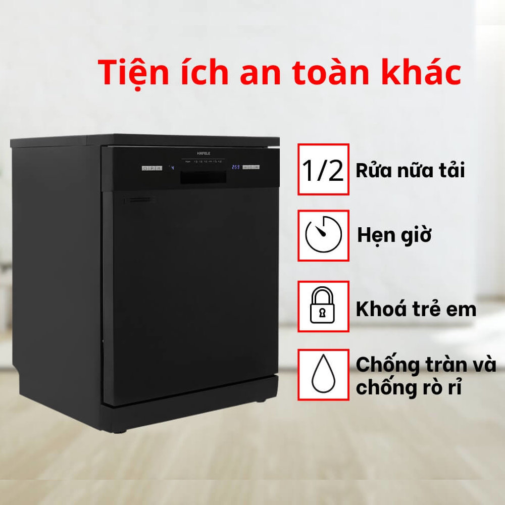 Máy rửa chén bát độc lập Hafele HDW-F601B (535.29.670)