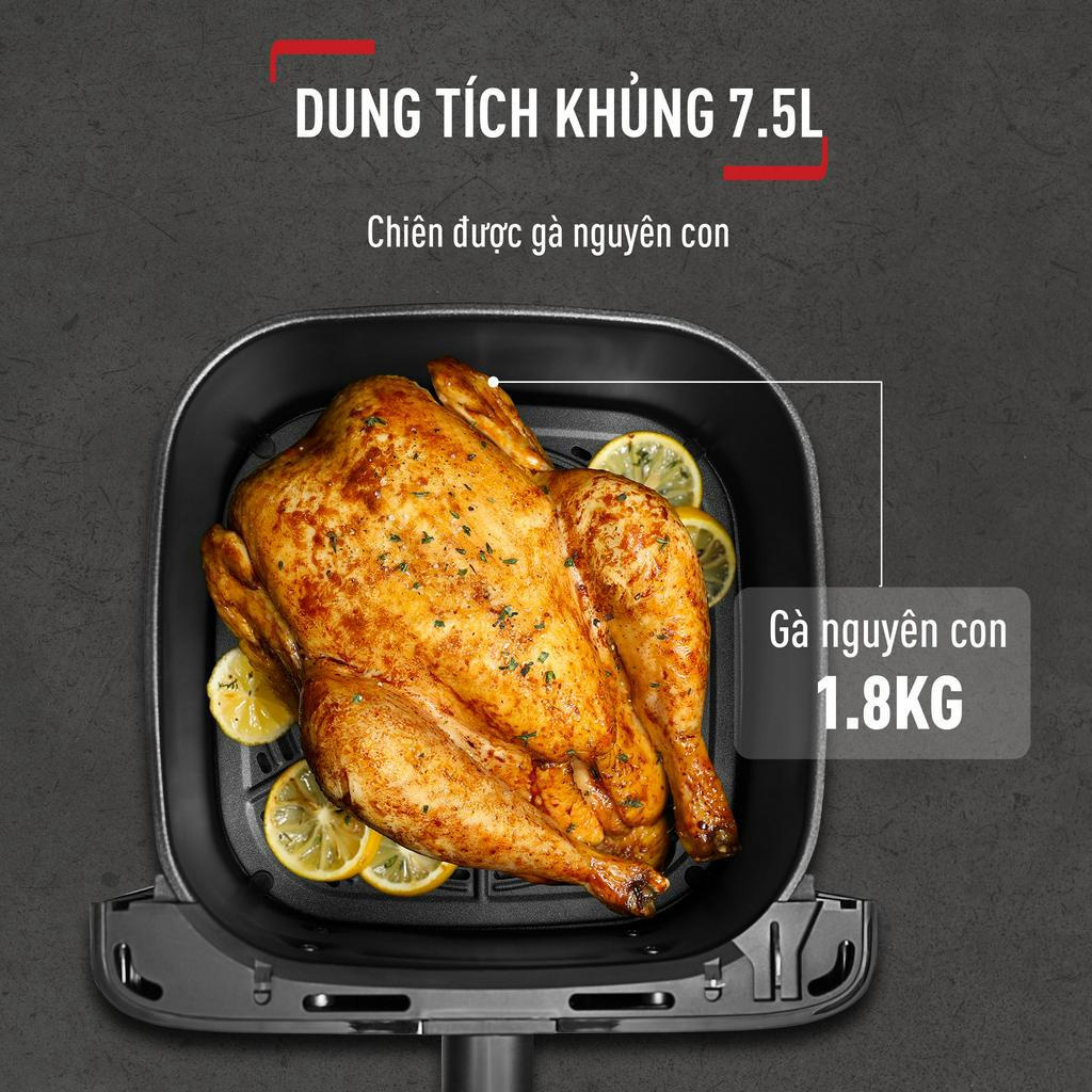 Nồi chiên không dầu điện tử Tefal EY855D68 EasyFry Mega 7.5L