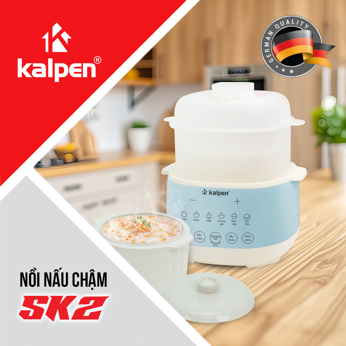 Nồi Nấu Chậm Kalpen SK2 Thể Tích 1L