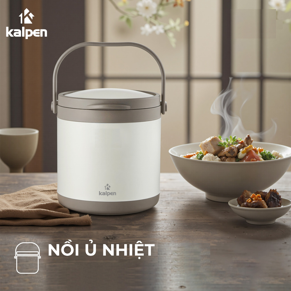 Nồi ủ nhiệt chân không 5L Kalpen E12 chuẩn hàng Đức, bảo hành 2 năm