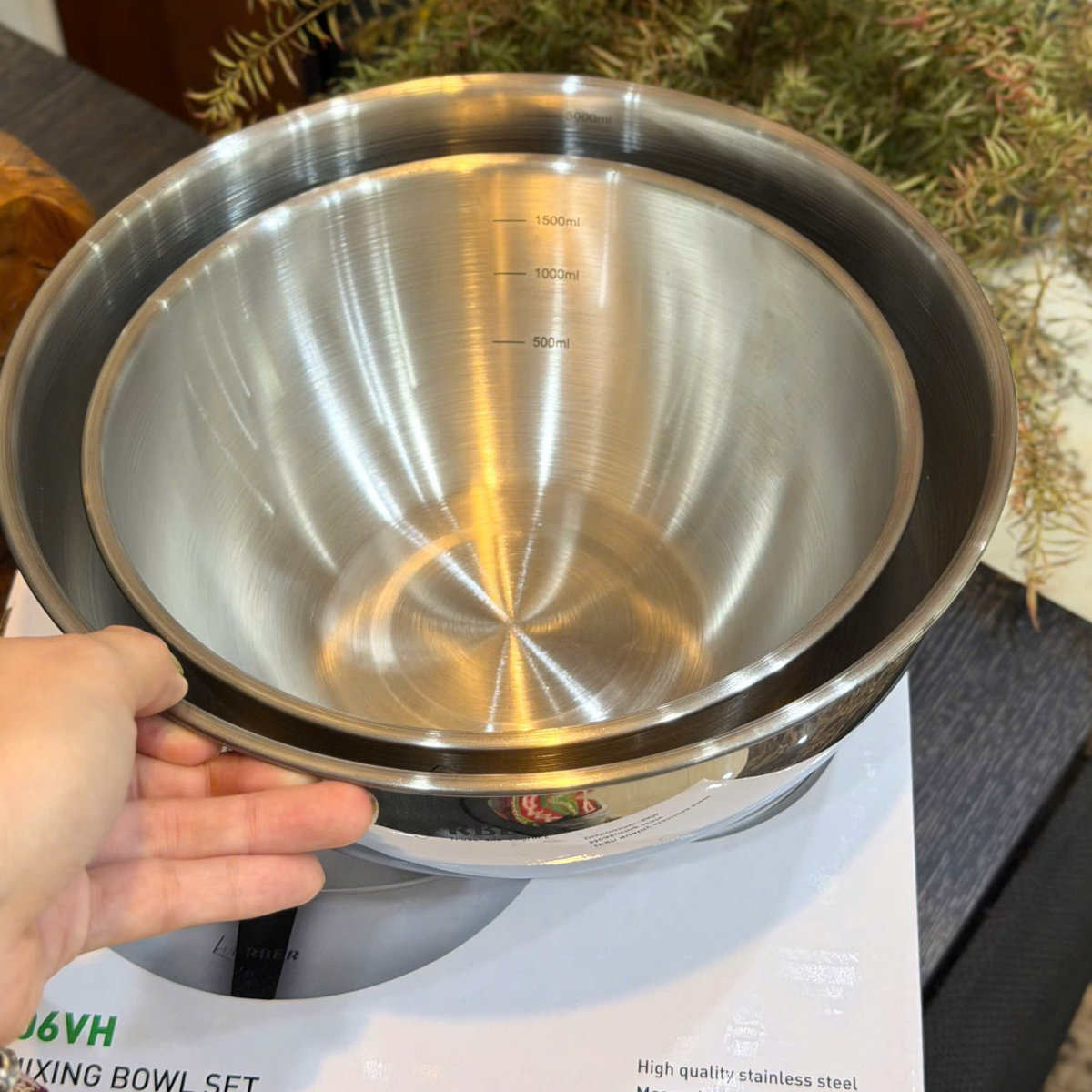 Bộ 2 tô trộn Inox cao cấp Arber AN-06VH (20cm và 24cm)