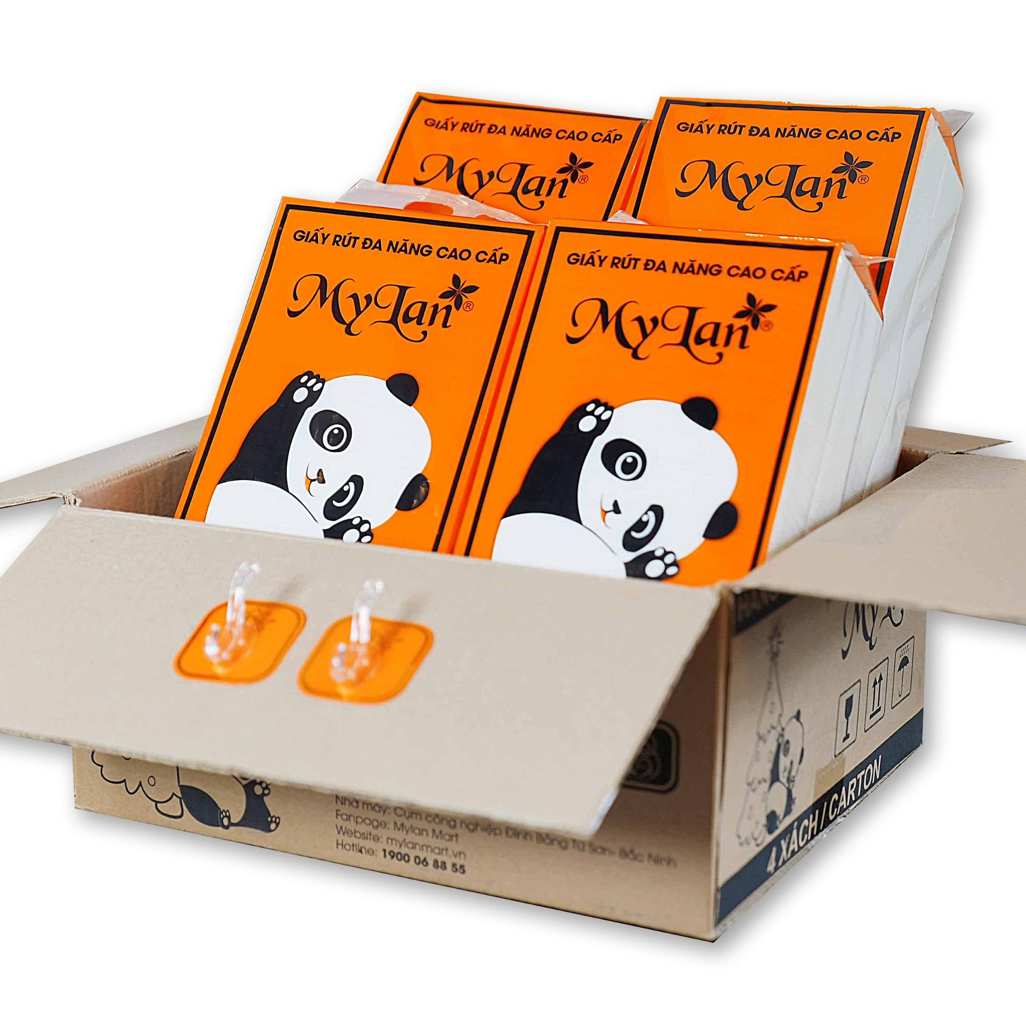 Giấy rút đáy đa năng Gấu trúc Mylan 330 tờ/xách
