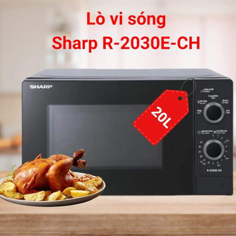 Lò vi sóng Sharp R-2030E-CH dung tích 20L công suất 800W
