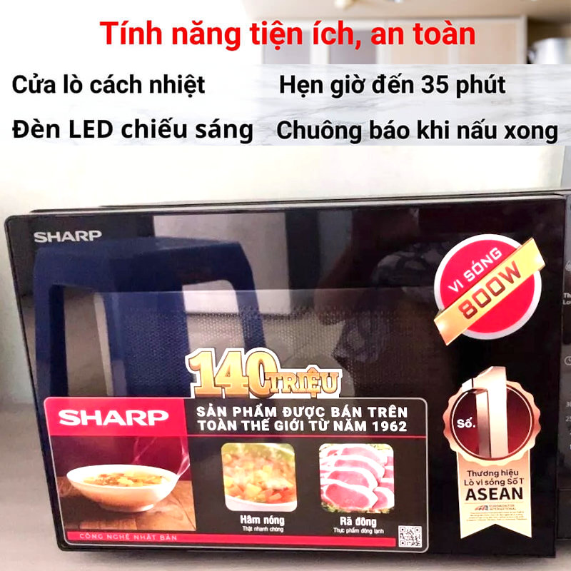Lò vi sóng Sharp R-2030E-CH dung tích 20L công suất 800W