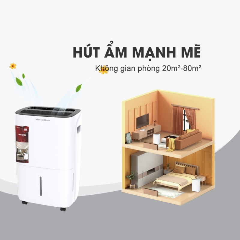 Máy hút ẩm, lọc không khí Masterboss 60 lít BOSS-60L