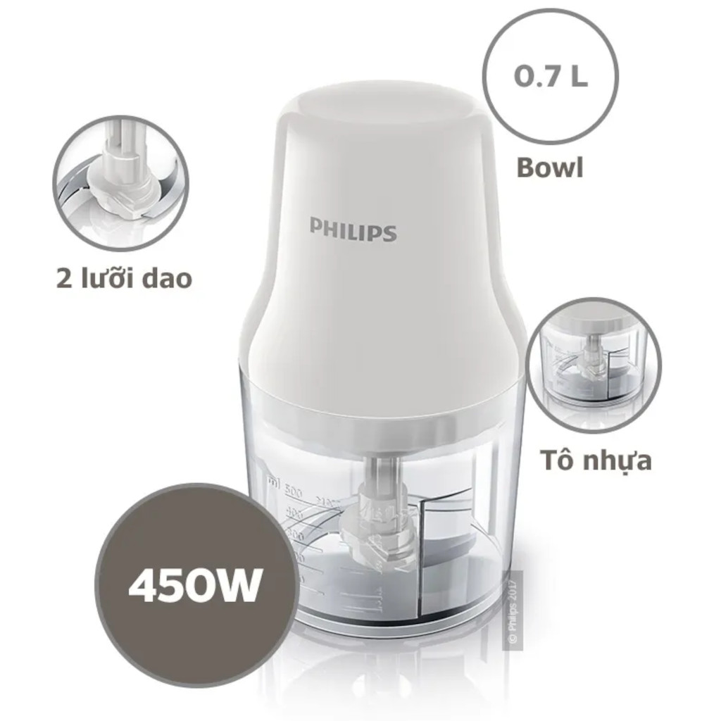 Máy xay thịt PHILIPS HR1393 /00 dung tích 0.7L