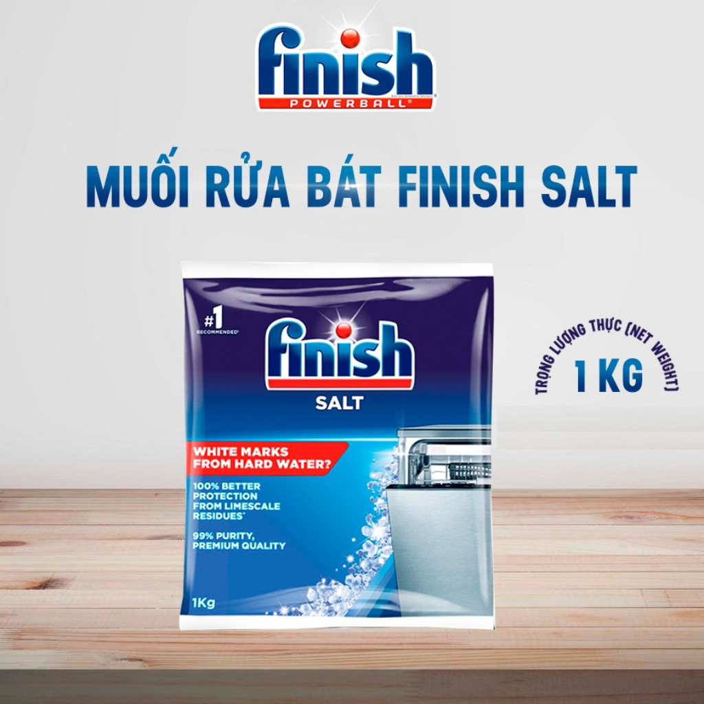 Muối rửa bát Finish Dishwasher Salt 1kg hàng nhập khẩu