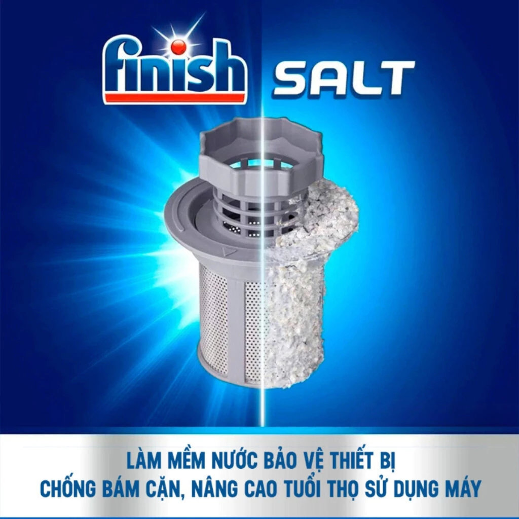 Muối rửa bát Finish Dishwasher Salt 1kg hàng nhập khẩu