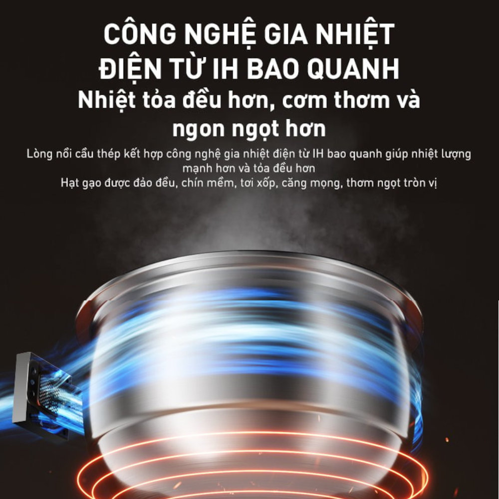 Nồi cơm điện từ cao tần chống dính tự nhiên 1.5L Joyoung JNRC-401