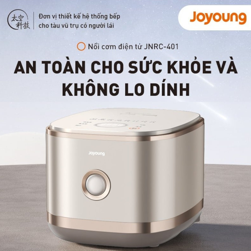 Nồi cơm điện cao tần ruột Inox chống dính tự nhiên 1.5L Joyoung JNRC-401