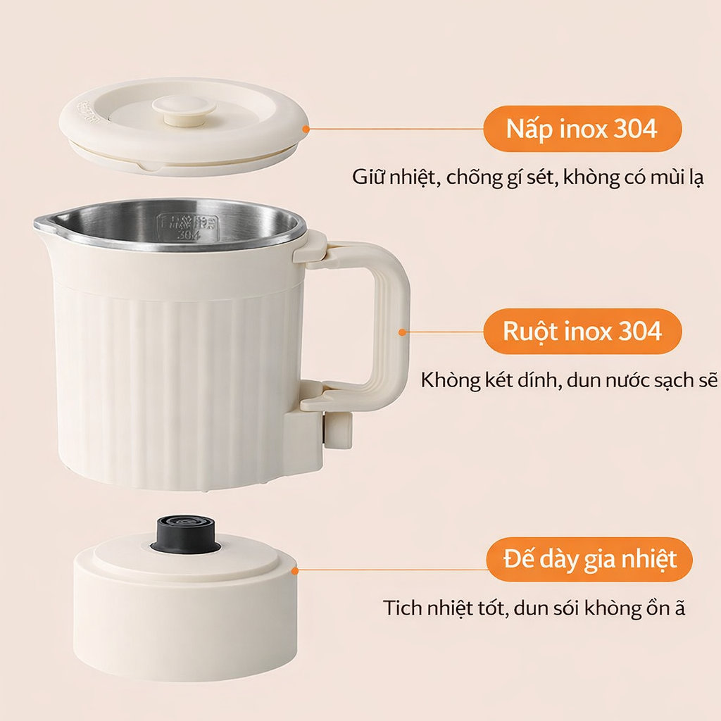 Nồi nấu điện mini đa năng Besky Kettle KN-1008