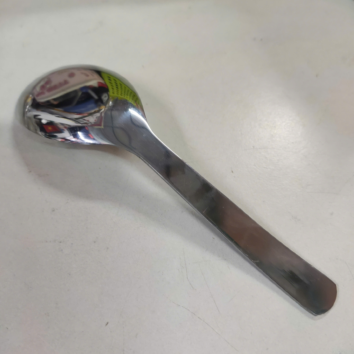 Thìa phở inox cao cấp S60613 dài 16.5x4.6cm đáy phẳng